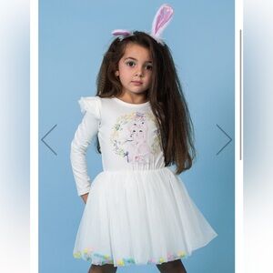 ROCK YOUR KID EXCELLENT CONDITION Bunny and Pom Pom tulle dress.